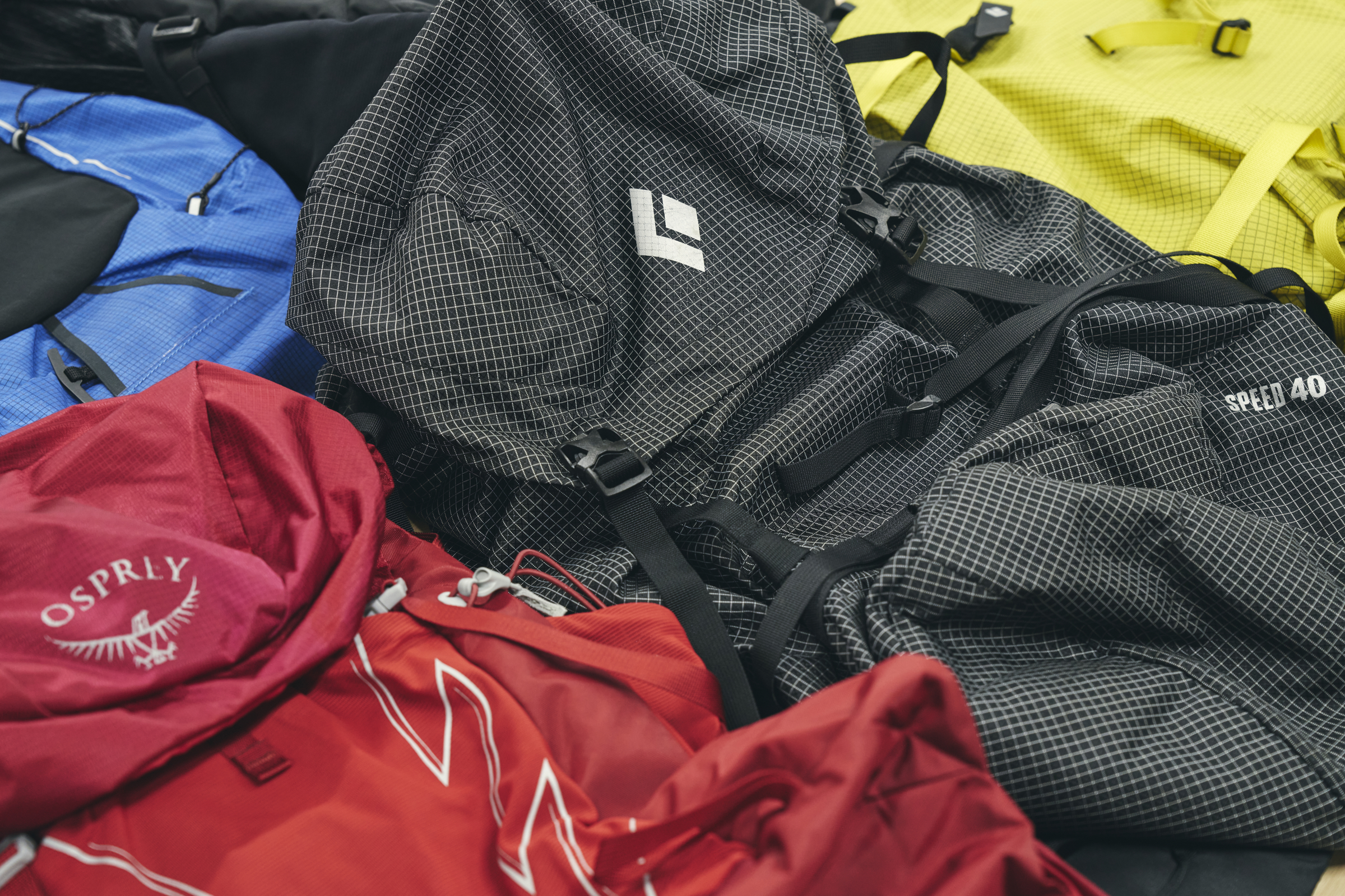 オスプレーやブラックダイヤモンドのバックパック